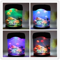 Lampe d'Ambiance de Chambre à Coucher à l'Eau de Mer, Lumière Nocturne Changeante de Couleur, Méduse, Aquarium