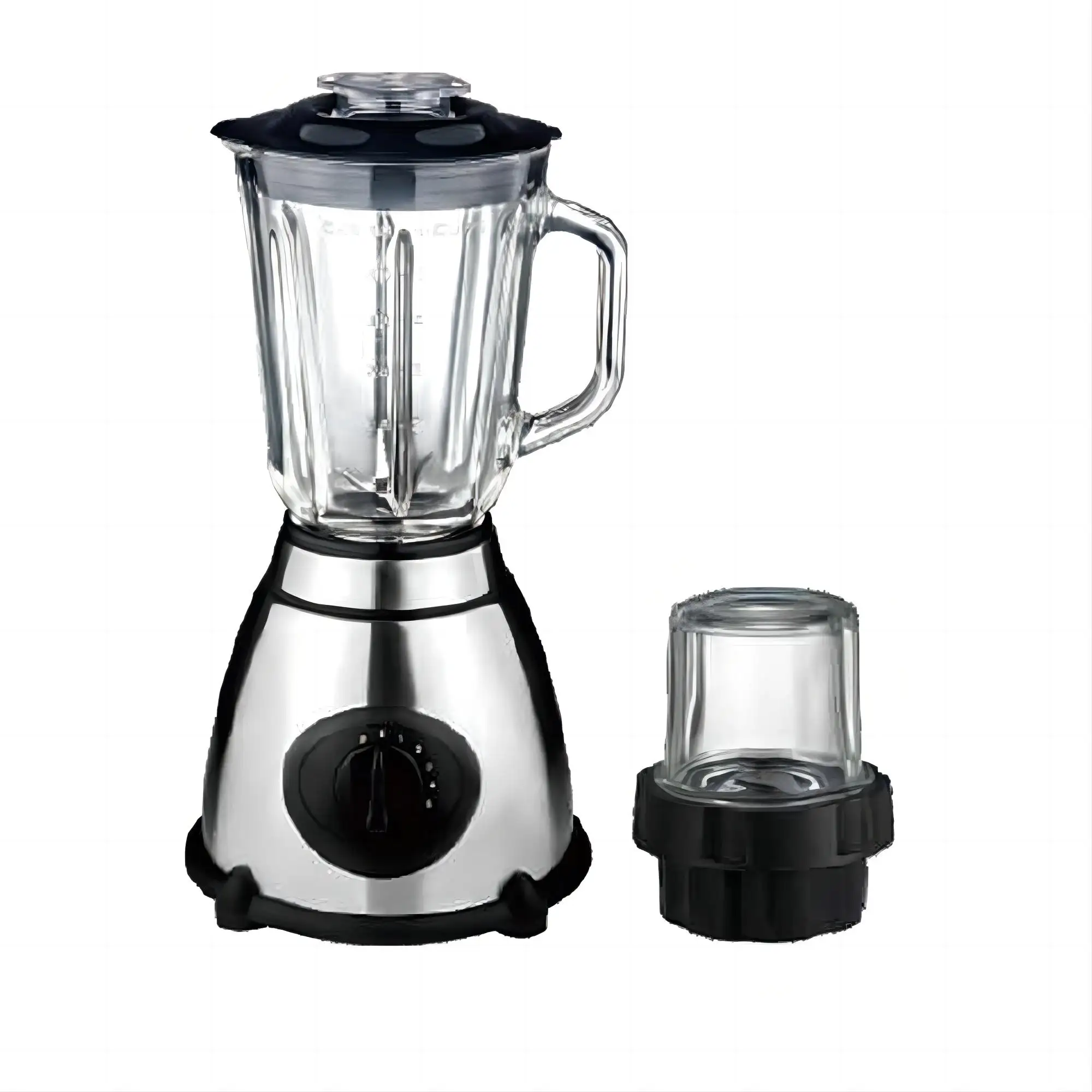 1.5L Stainless Steel Blender With Glass Jar 5 Speeds Grains Mixer Ice Crush