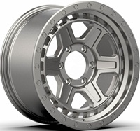 Jantes en alliage tout-terrain 4x4 FL408 17*9 pouces avec PCD 6x139.7, jantes SUV à rebord profond