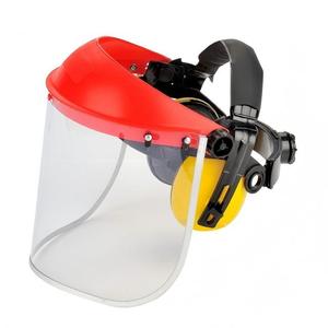 CITICITY Juego de protección facial de seguridad industrial de PVC con visera transparente y orejeras, resistente a impactos, a prueba de salpicaduras de polvo, ajustable a la cabeza - Product Image 3