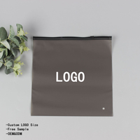 Sac de voyage réutilisable écologique noir transparent mat biodégradable en PE Sac de stockage à fermeture éclair en plastique Sac d'emballage étanche