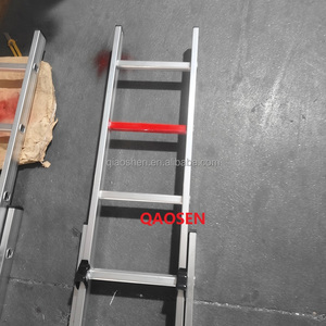 Échelle pliante légère en aluminium de 1 mm à 2 sections, marches supérieures rouges, échelle d'extension 2x6-2x16, capacité de 150 kg, pour la construction - Product Image 6