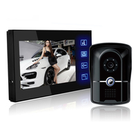 Timbre de vídeo inteligente con cable, Monitor interior, puerta, teléfono, intercomunicador, cámara exterior a prueba de lluvia, sistema de Control de acceso de seguridad para el hogar