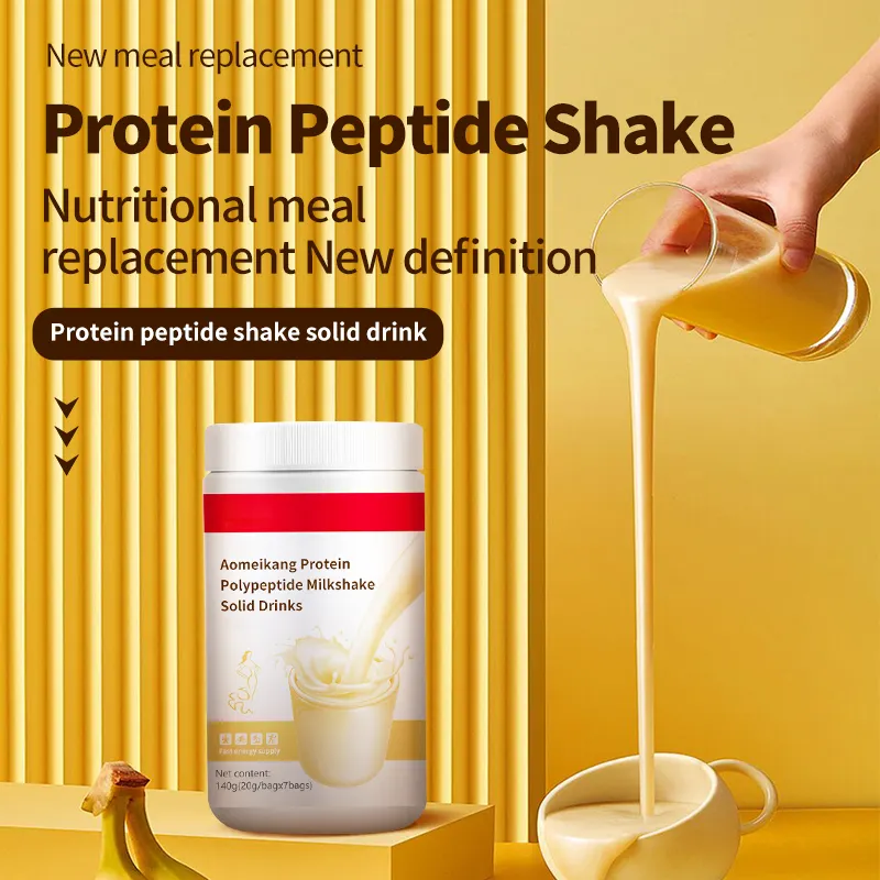 OEM protéine poly peptide milkshake boisson solide poudre de protéine peptide haute protéine shake nutritionnel repas substitut poudre