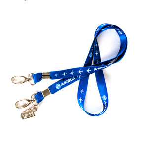 Wholesale Customised Polyester Printed Airplane Airline Neck Strap Custom Good Price Aviation Lanyard for Sale