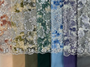 2024 Nouveaux tissus de mariage en polyester Couture Tissu tricoté brodé à la main avec <span class=keywords><strong>Verity</strong></span> of Dress - Product Image 6