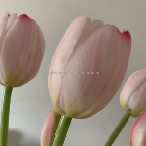 A-524 Chất Lượng Cao Nhân Tạo Màu Hồng Tulip Hoa Bất Cảm Ứng 5 Chi Nhánh Duy Nhất Tulip Nhân Tạo Hoa Cho Đám Cưới Trang Trí - Product Image 4