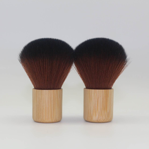 JDK spazzola per trucco Kabuki con manico in bambù naturale caldo spazzola per arrossire la polvere sintetica per capelli - Product Image 5