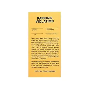 Nueva violación de estacionamiento Yellow Revenge Faked Parking Tickets(25 boletos) Gag Prank Gift Revenge