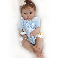 Muñeca de Peluche Reborn Force, Muñeca de Vinilo de Alta Simulación, Cuerpo Completo, Bebé, Alta Calidad, Regalo para Niñas Activas