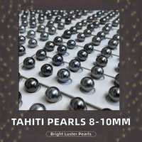 Perles en gros pour DIY, 8-10 mm, perles de Tahiti d'eau de mer, haute brillance, AAAAA, parfaitement rondes, naturelles