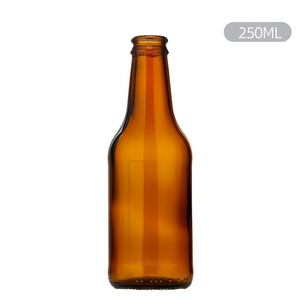 Bottiglia di vetro trasparente da 250ml con tappo a corona a buon mercato e <span class=keywords><strong>per</strong></span> <span class=keywords><strong>birra</strong></span> Soda succo di tè 330 ml bevande fredde con sigillatura in sughero - Product Image 3