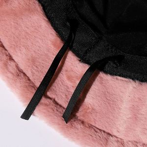 Wholesale Custom Personalized Pure Color Imitation Rabbit Fur Fluffy Fisherman <b>Hat</b> Autumn and Winter Wool Bucket <b>Hat</b> - Product Image 3