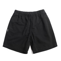 Pantalones Cortos de Playa Casuales de Verano para Hombre, 100% Algodón, Cintura Elástica, Lisos, con Bolsillos, para Natación, Venta al Por Mayor