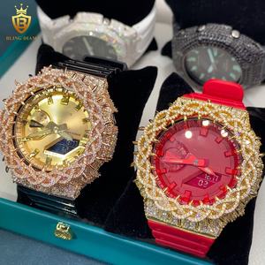 Cassa per Orologio GA2100 Serie Design Popolare con Diamanti, Cassa in Argento Sterling 925 per Uomo, Cassa per Orologio con Moissanite <span class=keywords><strong>D</strong></span> VVS Certificata GRA - Product Image 4