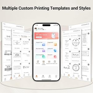 휴대용 2 인치 포켓 미니 라벨 프린터 열 인쇄 방법 203DPI 해상도 안드로이드 호환 스티커 프린터 재고 - Product Image 2