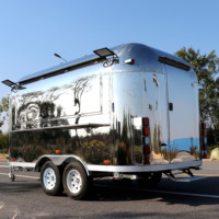 Camión de Comida Móvil para Venta Ambulante, Totalmente Equipado, Remolque Comercial de Comida Rápida para Café, Hot Dogs y Pizza