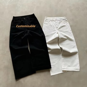 Custom Streetwear Denim <strong>Jeans</strong> for <strong>Men</strong> <strong>High</strong> Quality Cotton Casual Loose Fit Fashion Pants Manufacturer Supply - Product Image 1