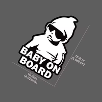 Autocollant d'avertissement pour voiture, autocollants bébé à bord, film vinyle coloré, autocollant en PVC, autocollants créatifs, accessoires extérieurs pour véhicules et motos