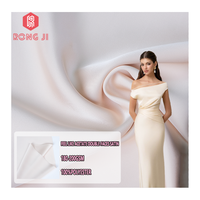 Tissu satin double face 100% polyester, doux et durable, 180-200 GSM, sensation acétate, pour robe femme, directement de l'usine