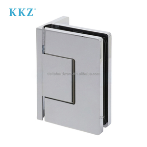 Charnière <span class=keywords><strong>de</strong></span> <span class=keywords><strong>porte</strong></span> <span class=keywords><strong>de</strong></span> douche CRL en laiton chromé poli, verre au mur à 90 degrés avec couvercle à vis dissimulée - Product Image 4