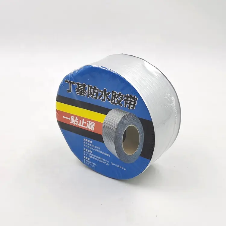 Butyl Waterdichte Tape Aluminiumfolie Voor Buiten Super 1 Mm Aluminiumfolie Rubber Zwarte Isolatie Duct Tape