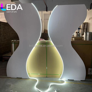 Panel de Fondo de Acrílico Blanco con Arco de PVC Personalizado para Bodas, Panel de Flores para Escenario, Fondo para Eventos - Product Image 2