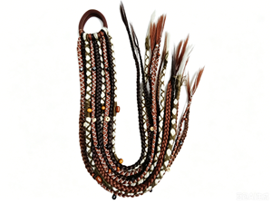 Cola de Caballo Trenzada Estilo Bohemio de 24 Pulgadas con Cuentas, Antideslizante, para Cosplay y Uso Diario - Product Image 1