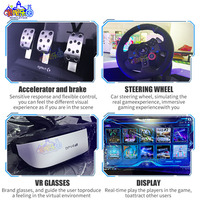 Máquina de Juegos de Carreras de Realidad Virtual Dinámica Inmersiva 9D, Simulador de Movimiento de Carreras de Conducción VR para Área de Juegos Infantiles