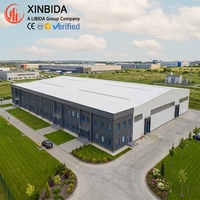 Hangar préfabriqué en acier de qualité industrielle - Poutre en H galvanisée et acier Q355B, bâtiment métallique certifié CWB pour les cours de stockage