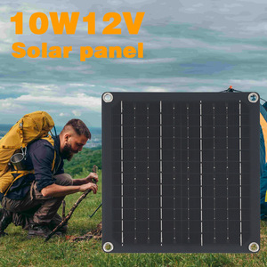 Panel Solar de Silicio Monocristalino de 10W, Cargador Portátil para Uso en Exteriores con Carga de Teléfono - Product Image 3