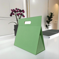 Boîte d'emballage en papier de carton texturé pliant magnétique personnalisé Boîte de parfum cadeau triangulaire de 150 ml