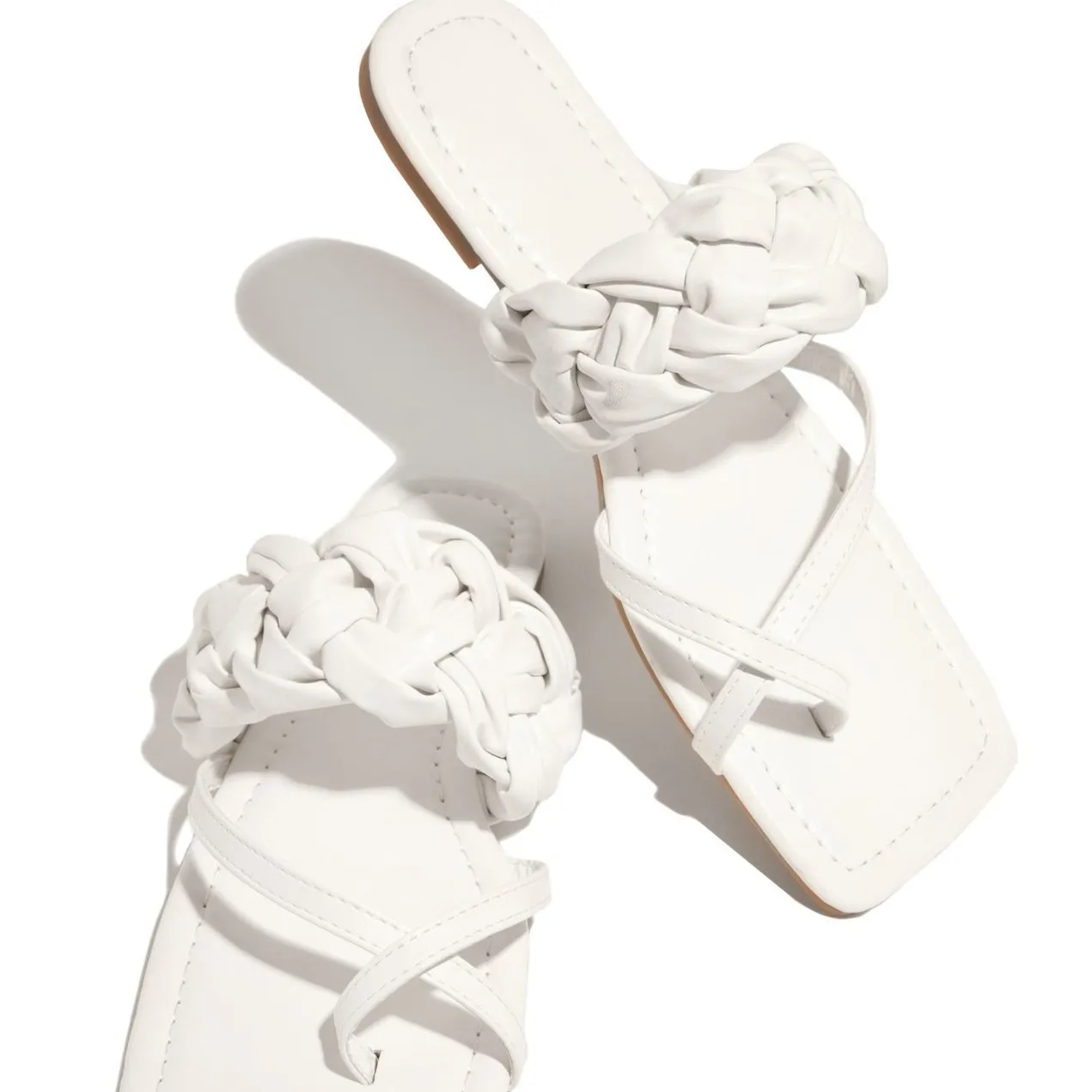 SIGH-zapatos de punta abierta para mujer, Sandalias planas informales para exteriores con nuevo diseño