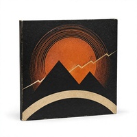 Emballage personnalisé en papier recyclable pour disques vinyles carrés avec pochette intérieure antistatique et design estampé à chaud style rock des années 70