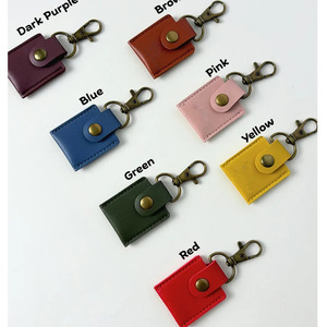 Porte-clés carré en cuir pour photos, clip de suspension pour photos de bébé de 1 pouce, mini album photo, photo d'animal de compagnie - Product Image 2