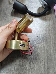 Đèn đọc sách LED 12V có cổng USB, đèn treo tường bằng kim loại, công tắc cảm ứng, điểm chiếu sáng có thể điều chỉnh cho xe RV/thuyền/xe cắm trại - Product Image 4