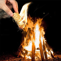 Rouleaux de laine de bois cirée naturelle, allume-feu imperméable à allumage rapide pour barbecue, camping, foyer, poêle, four à pizza