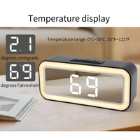 Jam Alarm Desktop listrik layar LED kustom Modern pabrikan bel yang dapat disesuaikan untuk penggunaan rumah kantor atau kamar tidur