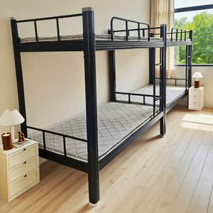 Nero adulto letto a castello in metallo adulti bambino scuola dormitorio doppio letti a castello camera da letto in metallo acciaio a castello Cama Casal Literas Hierro - Product Image 3