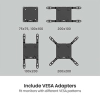 Support de moniteur double LDT95-C024P pour jeu, bras de fixation sur bureau, support VESA, support pour PC, écran ultra-large de 24 à 57 pouces, jusqu'à 27 kg