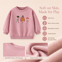 Haut d'été décontracté à manches longues en coton imprimé pour filles, doux et respirant, personnalisable OEM, faible MOQ, vente en gros