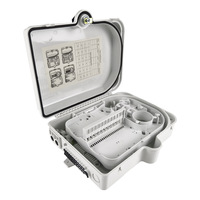Caja de Distribución de Fibra Óptica de 24 Núcleos, Impermeable para Exteriores IP65, Material ABS, Terminal de Empalme FTTH FTTX, Caja NAP CTO
