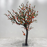 Kunstmatige granaatappelboom, levensechte fruitboom met rode vruchten voor villa, theesalon, hotel, winkelcentrum, boerderij, binnenplaats, landschapsdecoratie