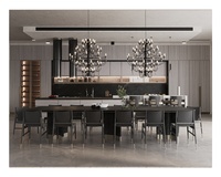 Conception de luxe Placage Laque Île Base Évier Contreplaqué Armoire De Cuisine De Stockage pour Restaurant