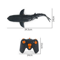 Bateau télécommandé 2,4 GHz en forme de requin pour enfants, jouet électrique haute simulation pour piscine et salle de bain