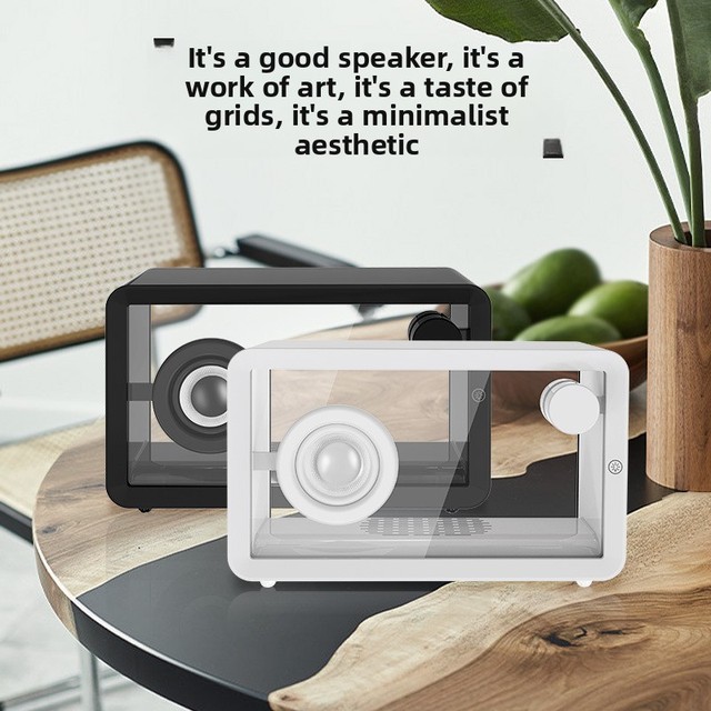 2025 New Arrival Simple Transparent for 5.1 Speaker with RGB Ambient Lighting Portable Design-Creative Sound Perfect Gift