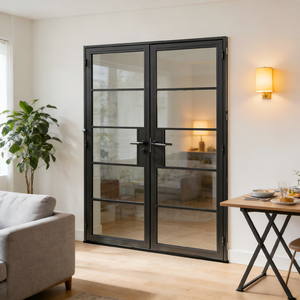 <span class=keywords><strong>Porte</strong></span>-fenêtre à battant en verre isolant de style français Hotian Balcony, décorative et élégante, avec <span class=keywords><strong>grille</strong></span> en acier inoxydable - Product Image 4