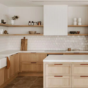 Cbmart עץ מלא שטף עץ אלון לבן עץ טבעי ארון עיצוב ארון - Product Image 1