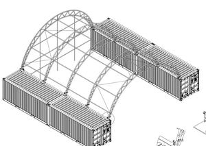 Telo di copertura a cupola per container in PVC resistente, impermeabile e anti-UV per officina temporanea e deposito attrezzature - Product Image 5