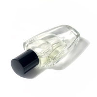 Bouteille en verre de forme unique transparente huile essentielle cosmétiques boîte d'emballage bouteille de parfum de voiture 30ml bouteille de parfum rechargeable